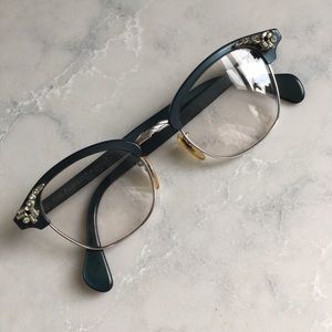 Vintage frames with tiny rhinestones.